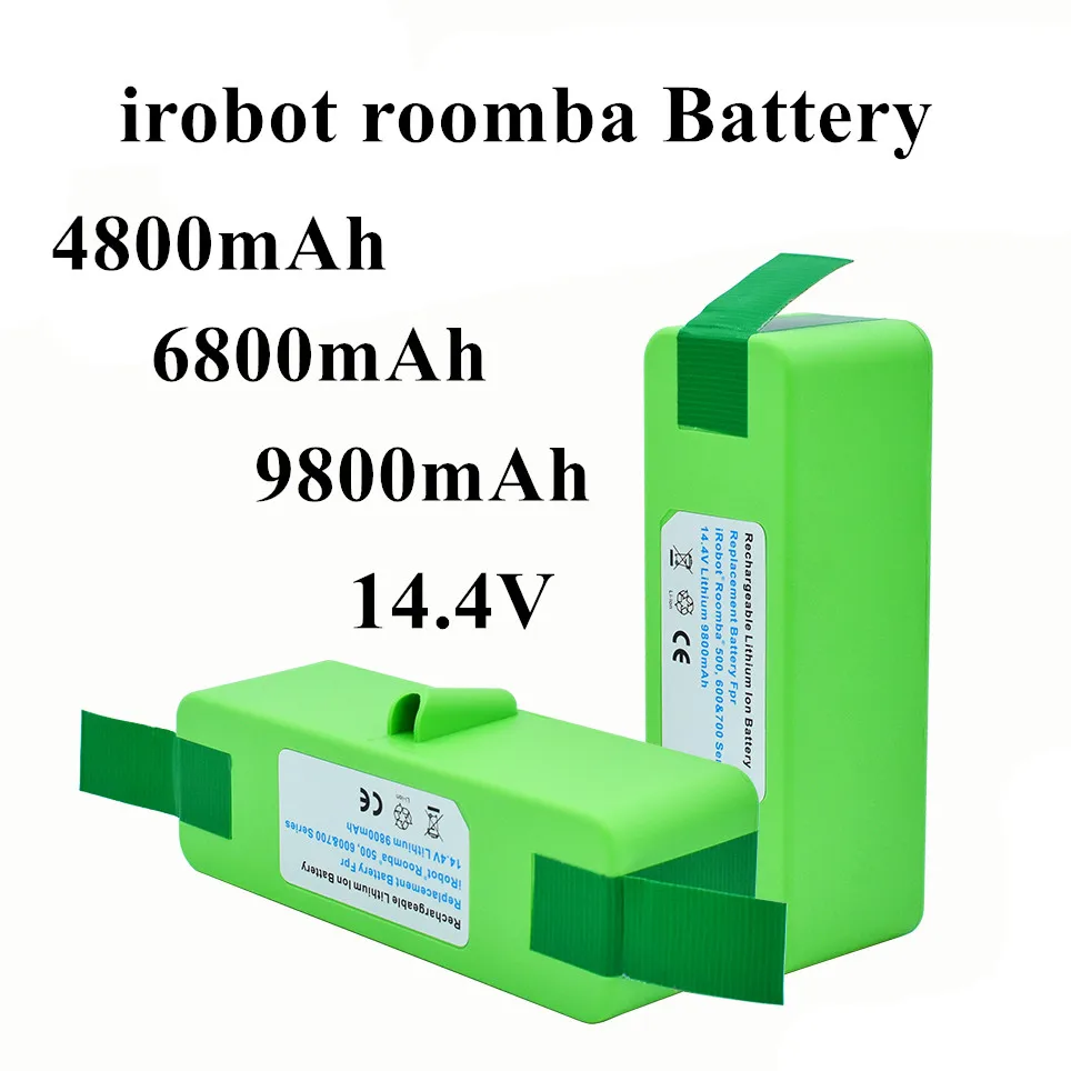 

Новинка, 14,4 В, 9800 мА · ч, rejageabla lithio bate от iRobot Roomba 500, 600, 700, 800, 560 серия 620, 650, 700, 770, 780, 880