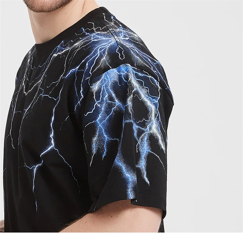 2021 Streetwear Dark Lightning T Shirt Hip Hop Men Harajuku Tshirt Short Sleeve Cotton T-Shirt Fashion Black Tops Tees HipHop
2021 Streetwear Dark Lightning T Shirt Hip Hop Men Harajuku Tshirt Short Sleeve Cotton T-Shirt Fashion Black Tops Tees HipHop