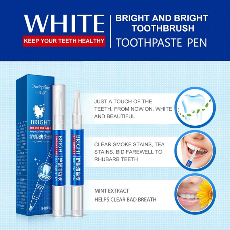 Natural Teeth Whitening Gel Pen Oral Care Remove Stains Tooth Cleaning Teeth Whitener Tools
Natural Teeth Whitening Gel Pen Oral Care Remove Stains Tooth Cleaning Teeth Whitener Tools