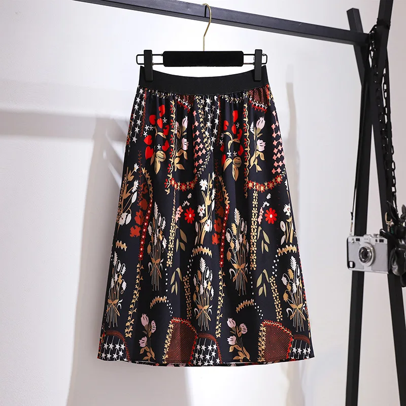 2021 fat women print big swing skirt casual chiffon long skirt elastic high waist skirt plus size pleated skirt
2021 fat women print big swing skirt casual chiffon long skirt elastic high waist skirt plus size pleated skirt