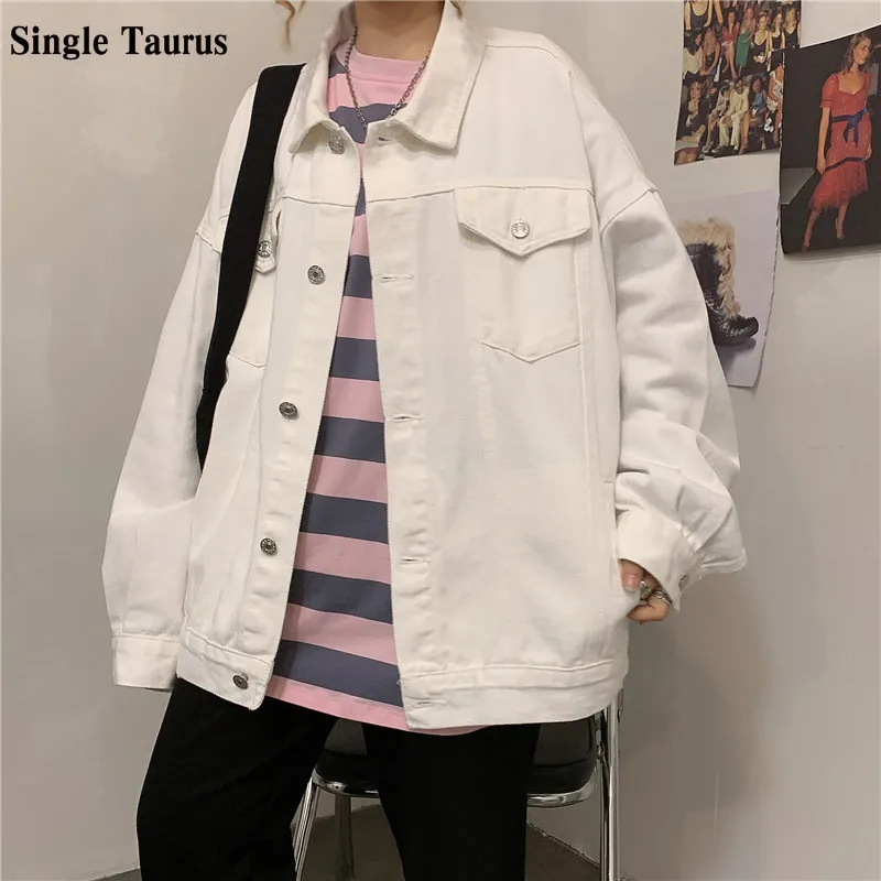 White Denim Coat for Women 2021 Spring Fall Long Sleeve Japanese Korean Retro Ins High Street Chaquetas Para Mujer Veste Femme
White Denim Coat for Women 2021 Spring Fall Long Sleeve Japanese Korean Retro Ins High Street Chaquetas Para Mujer Veste Femme