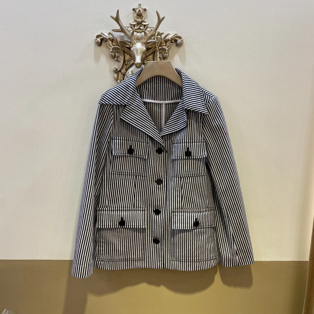 Spring High 2021 Quality Women Casual Striped Jacket Coat Ladies Elegatns Fashion Outerwear Ddxgz2v 1.13
Spring High 2021 Quality Women Casual Striped Jacket Coat Ladies Elegatns Fashion Outerwear Ddxgz2v 1.13