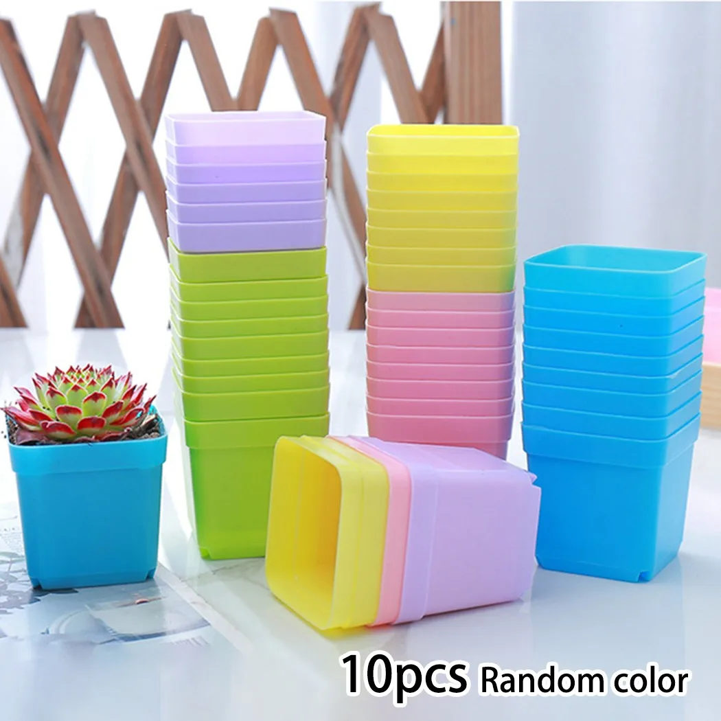 10pcs Mini Flower Pots Planters Pot Trays Plastic Pots Creative Small Square Pots For Succulent Plants Home Office Decor DIY
10pcs Mini Flower Pots Planters Pot Trays Plastic Pots Creative Small Square Pots For Succulent Plants Home Office Decor DIY