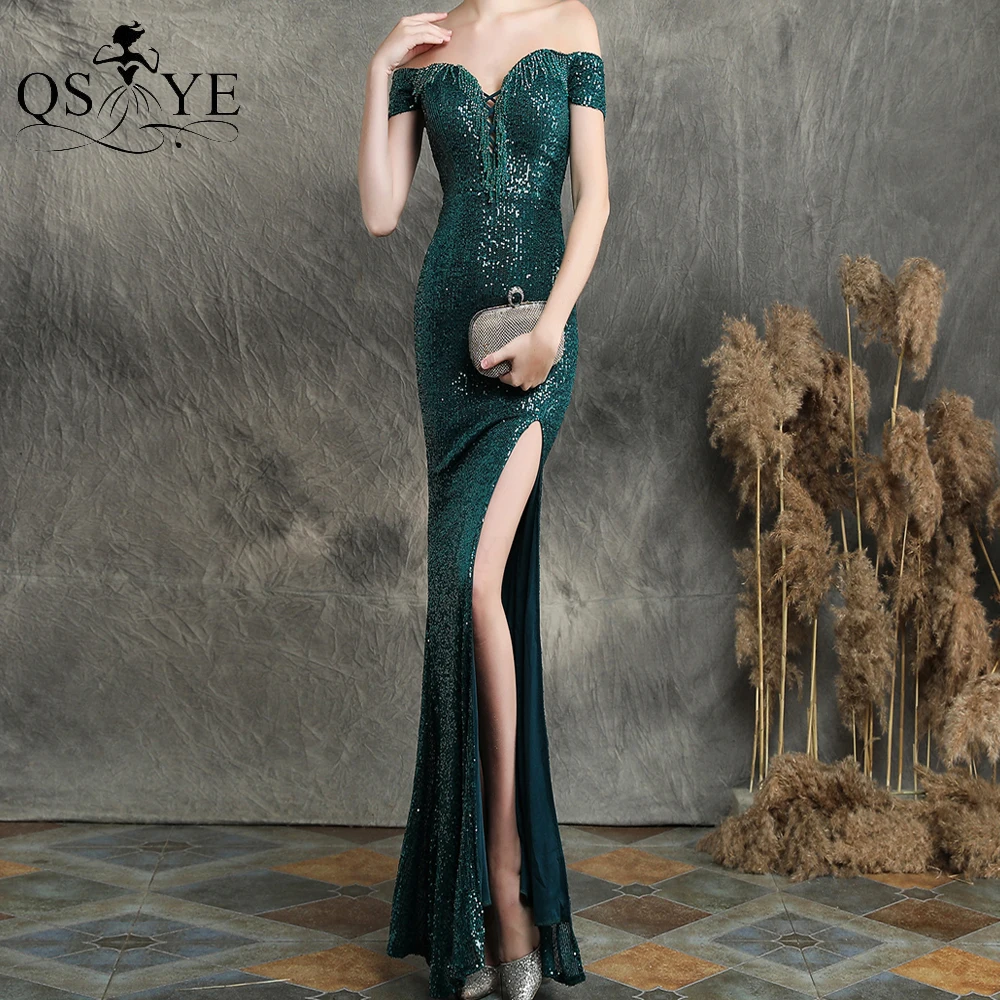 Green Mermaid Evening Dresses Side Sleeves Sequin Prom Gown Beading Straps Long Party Dress Glitter Sexy Split Fit Formal Gown 
Green Mermaid Evening Dresses Side Sleeves Sequin Prom Gown Beading Straps Long Party Dress Glitter Sexy Split Fit Formal Gown