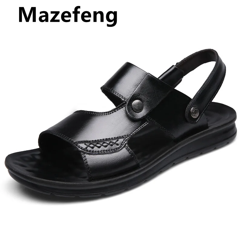 Mazefeng Men Sandals Summer Genuine Leather Roman Sandals Male Casual Shoes Beach Flip Flops Men Fashion Outdoor Slippers Shoes 
Mazefeng Men Sandals Summer Genuine Leather Roman Sandals Male Casual Shoes Beach Flip Flops Men Fashion Outdoor Slippers Shoes