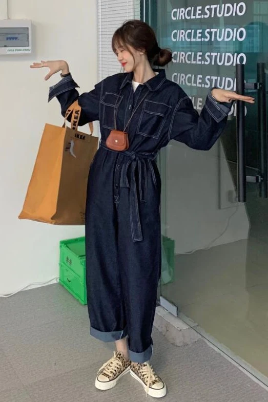 Jumpsuit Women's Pants Autumn Loose Wide-leg Pants High-waist Jeans Slim Straight-leg Pants Trousers Tooling One-piece Jeans
Jumpsuit Women's Pants Autumn Loose Wide-leg Pants High-waist Jeans Slim Straight-leg Pants Trousers Tooling One-piece Jeans