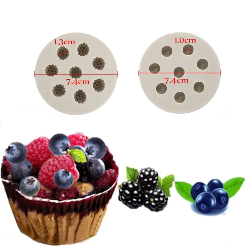 

1PC Blueberry Shape Silicone Mold 3D Raspberry DIY Cake Decorating Mould Bakeware Chocolate Pastry Tool Sugarcraft Baking Tool