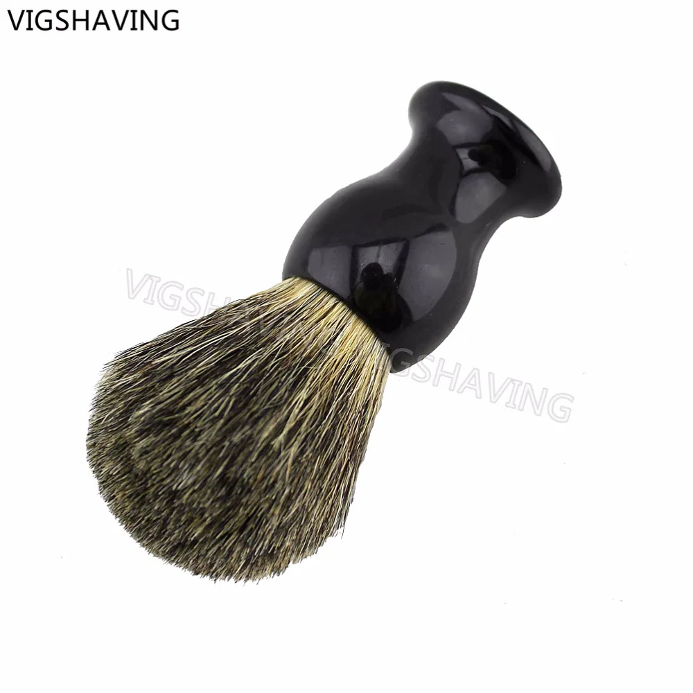 Glued too much Black Resin Handle Deffet Grey pure Badger Shaving Brush
Glued too much Black Resin Handle Deffet Grey pure Badger Shaving Brush