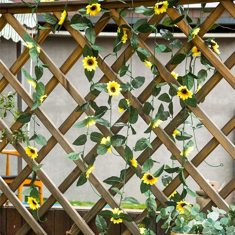 Artificial flowers Sunflower Garland Silk Sunflower Vine Flower cane Sunflower Rattan for Wedding Home Decoration Fake Plants
Artificial flowers Sunflower Garland Silk Sunflower Vine Flower cane Sunflower Rattan for Wedding Home Decoration Fake Plants