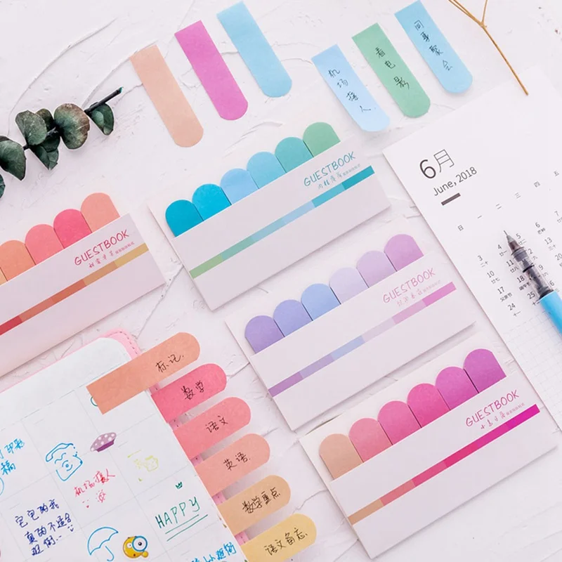 Creative Gradient Six-color Sticky Note N Times Stickers Cute Note Paper Creative Bookmark Self-adhesive Note Paper
Creative Gradient Six-color Sticky Note N Times Stickers Cute Note Paper Creative Bookmark Self-adhesive Note Paper