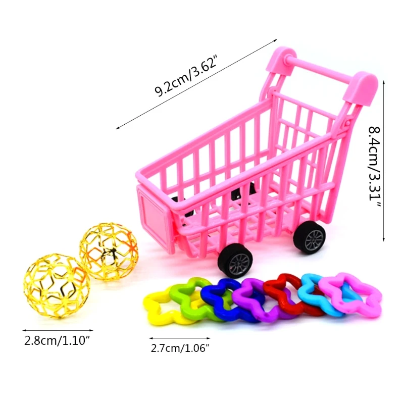 Parrot Bird Training Toys Set Mini Plastic Shopping Cart Balls Five-pointed Star Circles for Parakeets Cockatiel Chewing Toy
Parrot Bird Training Toys Set Mini Plastic Shopping Cart Balls Five-pointed Star Circles for Parakeets Cockatiel Chewing Toy