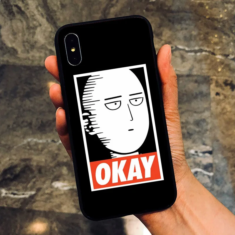 

Comic Anime One Punch Man Phone Case For Iphone 13 8 7 Plus XS Mobile Shell 11 Pro Max 12 Mini XR 10 X SE 2020 6 6S 5 Hard Cover