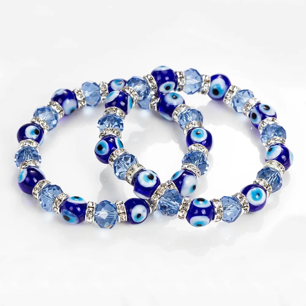 Devil's Eye Crystal Bracelet Female European and American Simple Blue Crystal Beads Elastic Crystal Bracelet Jewelry Wholesale
Devil's Eye Crystal Bracelet Female European and American Simple Blue Crystal Beads Elastic Crystal Bracelet Jewelry Wholesale