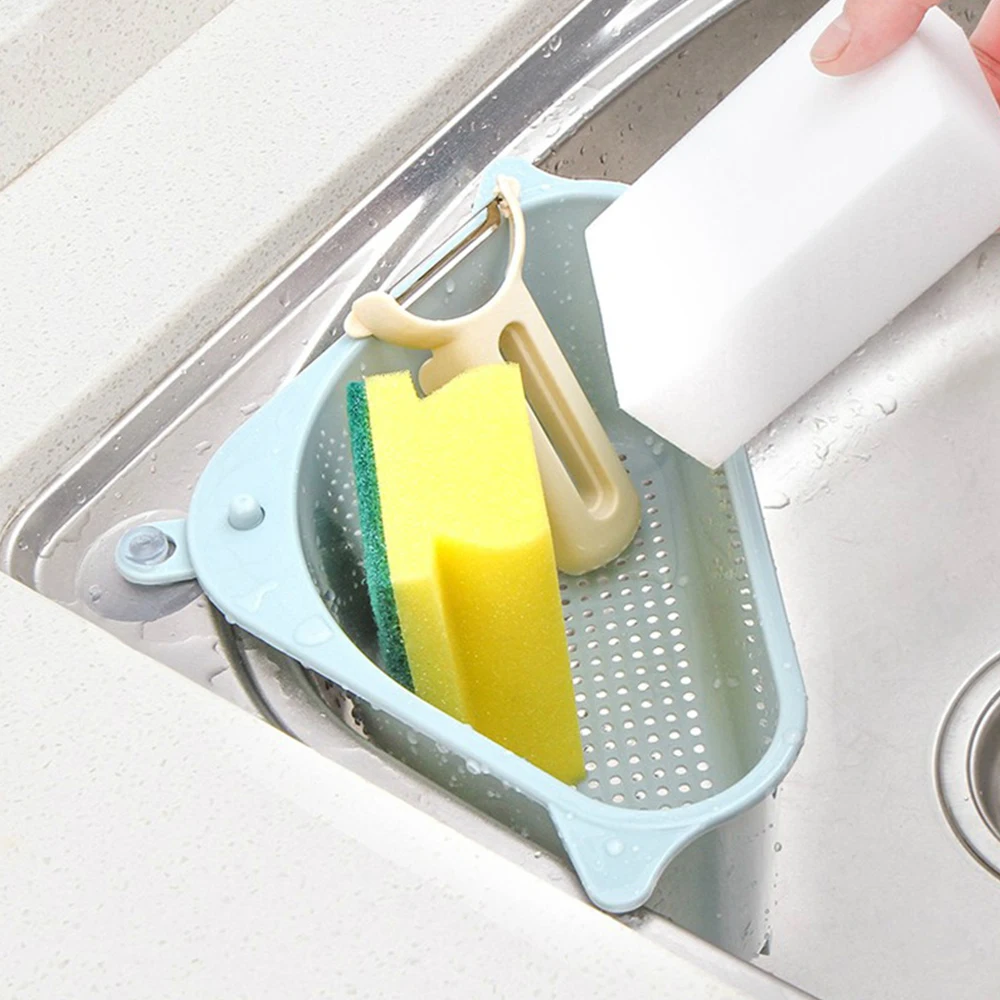 Sink Strainer Basket, Triangular Corner Kitchen Sink Strainer Punch-Free Multifunctional Sink Basket Soap Box Organizer
Sink Strainer Basket, Triangular Corner Kitchen Sink Strainer Punch-Free Multifunctional Sink Basket Soap Box Organizer