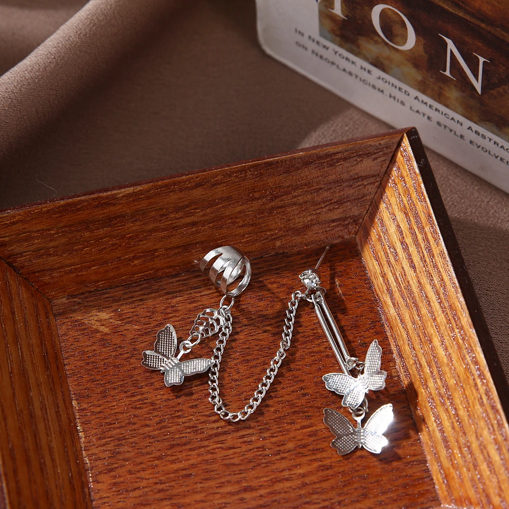 2021 Fashion New Creative Butterfly Drop Earrings Ear Double Earring Dangle Earrings Women Girl EN Jewelry Punk Friendship Gifts
2021 Fashion New Creative Butterfly Drop Earrings Ear Double Earring Dangle Earrings Women Girl EN Jewelry Punk Friendship Gifts