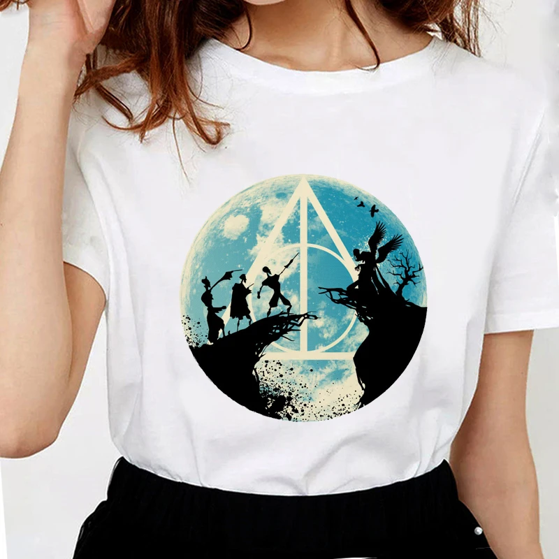 New Fashion Three Brothers Tale Deathly Hallows Female T-shirt Funny T-shirts for Women Soft Cotton Casual White T shirt Tops
New Fashion Three Brothers Tale Deathly Hallows Female T-shirt Funny T-shirts for Women Soft Cotton Casual White T shirt Tops