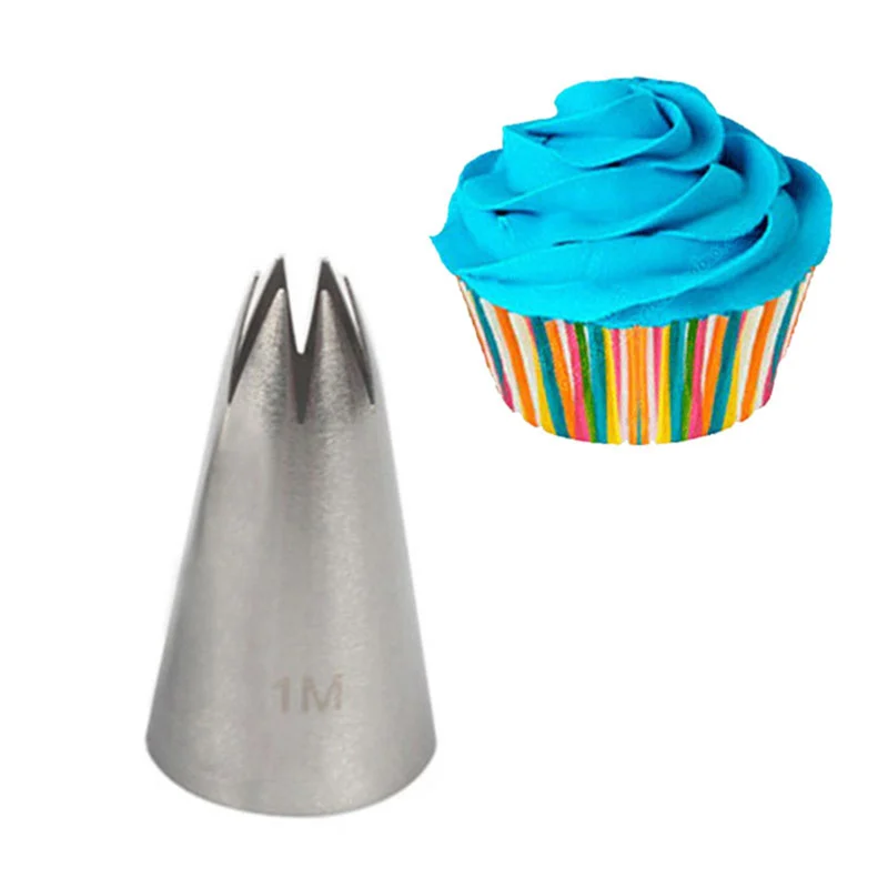 #1M Stainless Steel Cake Nozzles Baking Pastry Tools Confectionary Cookies Chocolate Decorating Tips Wedding Birthday Bakeware
#1M Stainless Steel Cake Nozzles Baking Pastry Tools Confectionary Cookies Chocolate Decorating Tips Wedding Birthday Bakeware