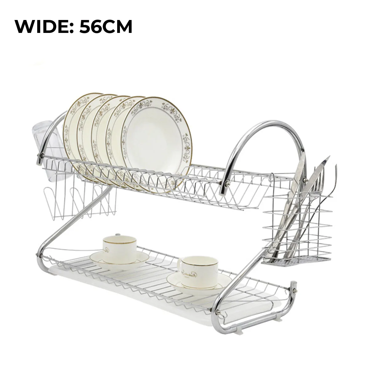 2 Tiers Dish Drying Rack Storage Shelf Kitchen Washing Holder Basket Plated Iron Knife Sink Dish Drainer Drying Rack Organizer
2 Tiers Dish Drying Rack Storage Shelf Kitchen Washing Holder Basket Plated Iron Knife Sink Dish Drainer Drying Rack Organizer