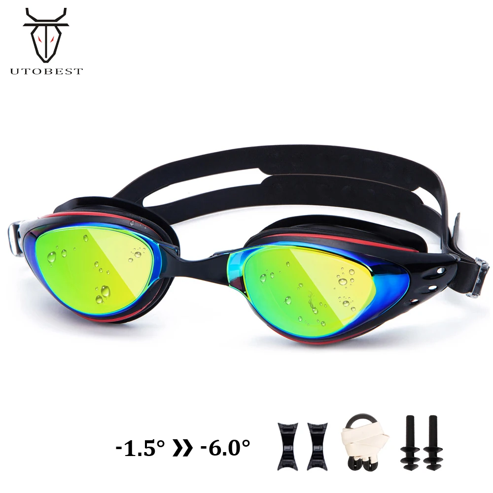 Фото Плавательные очки для близорукости профессиональные силиконовые