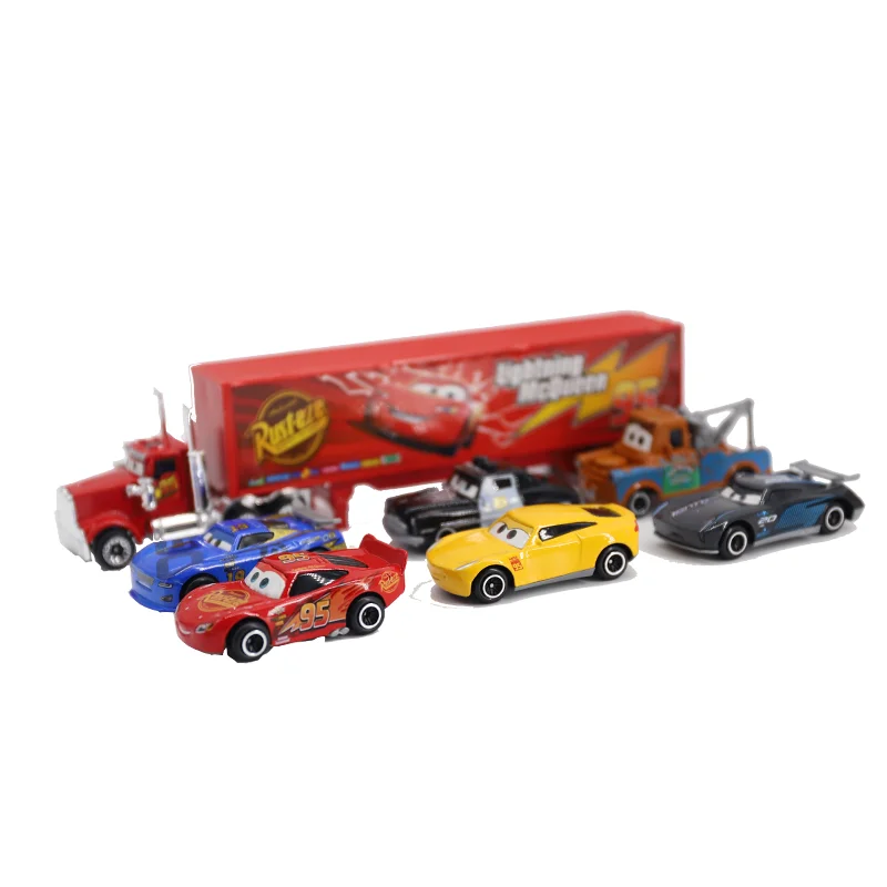 

7PCS/Set Disney Pixar Car 3 Lightning McQueen Jackson Storm Mack Uncle Truck 1:55 Diecast Metal Car Model Toy Boy Christmas Gift
