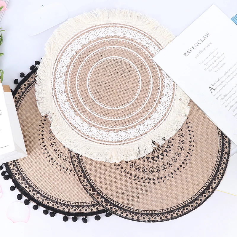 Round Embroidery Lace Table Placemat Nordic Style Non-Slip Placemat Heat Insulation Furniture Decoration Mat DIY Coffee Cup Mats
Round Embroidery Lace Table Placemat Nordic Style Non-Slip Placemat Heat Insulation Furniture Decoration Mat DIY Coffee Cup Mats