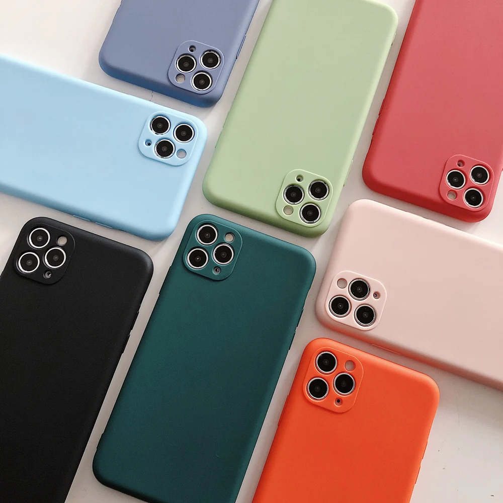 Мягкий чехол с полной защитой для iPhone 11 Pro Max XR 7 8 Plus X XS полноразмерный Зеленый