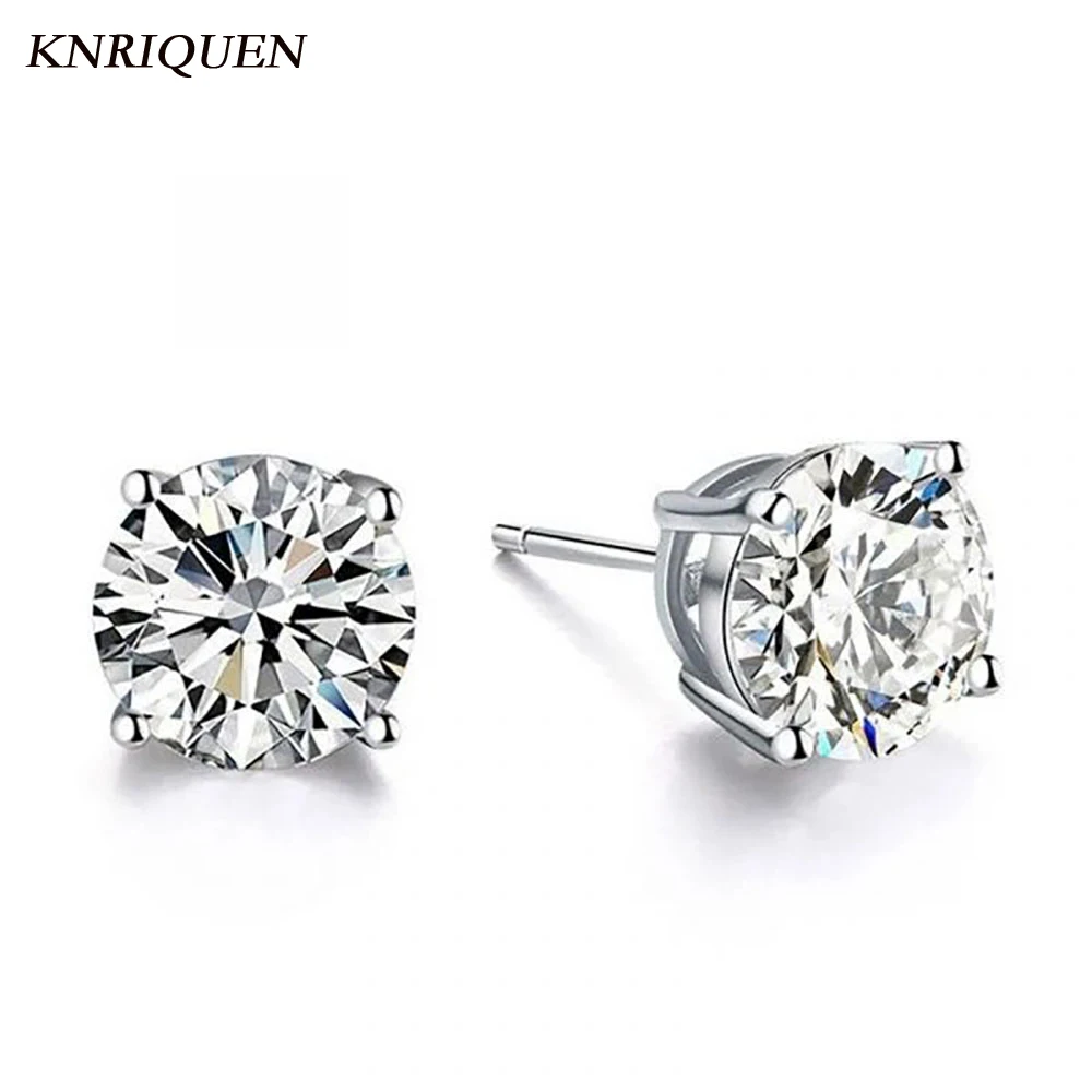 Classic 100% Real 925 Sterling Silver Stud Earrings for Women Lab Diamond Wedding Engagement Female Earrings Fine Jewelry Gift
Classic 100% Real 925 Sterling Silver Stud Earrings for Women Lab Diamond Wedding Engagement Female Earrings Fine Jewelry Gift
