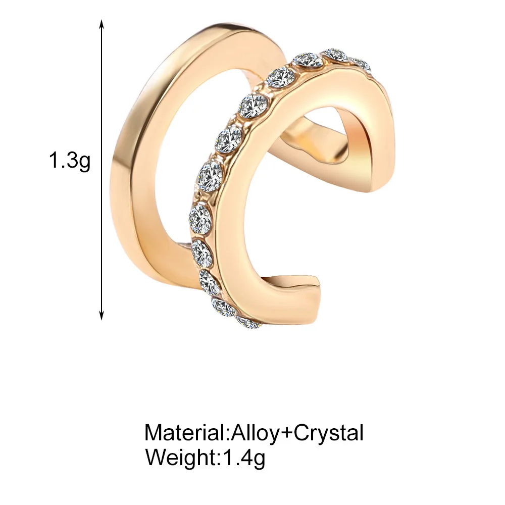 1 Piece of Fashionable and Trendy Exquisite Rhinestone Decorative Earrings Women's Left Ear New Christmas Gift Ear Clip Jewelry
1 Piece of Fashionable and Trendy Exquisite Rhinestone Decorative Earrings Women's Left Ear New Christmas Gift Ear Clip Jewelry