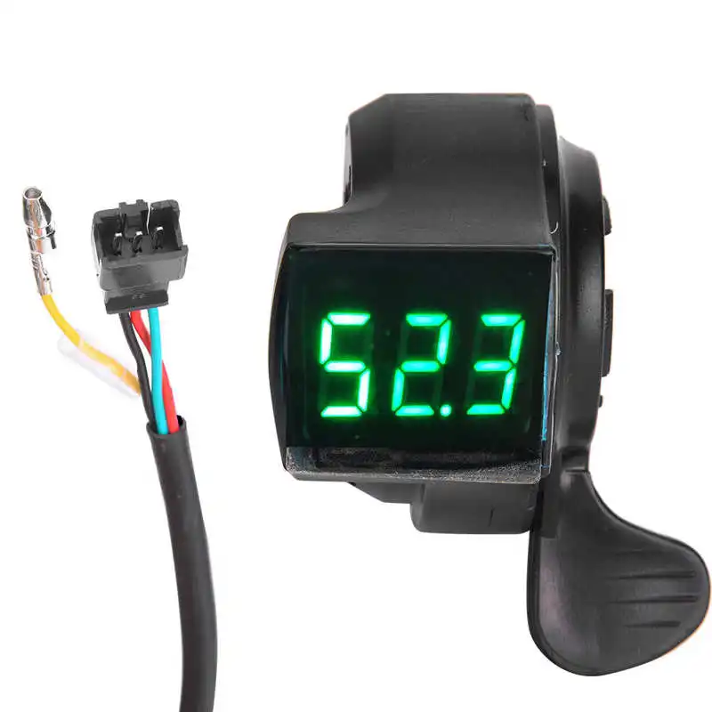 E-Bike Thumb Throttle LCD Digital Battery Voltage Display Electric Vehicle Voltmeter Switch Handle Finger Thumb Throttle
E-Bike Thumb Throttle LCD Digital Battery Voltage Display Electric Vehicle Voltmeter Switch Handle Finger Thumb Throttle