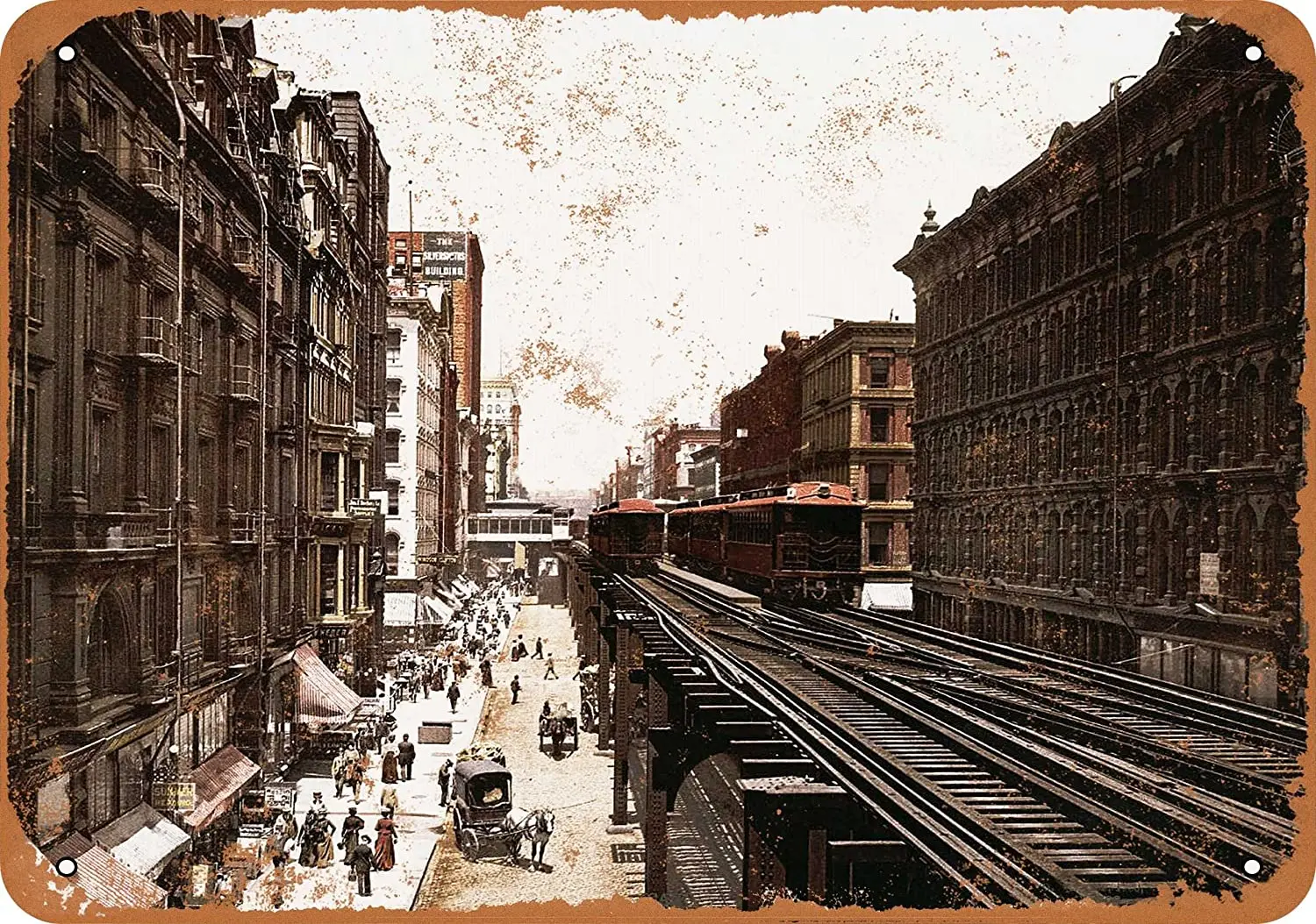 WallColor 8*12 Metal Sign 1900 Wabash Avenue and Adams Street Chicago Vintage Look
WallColor 8*12 Metal Sign 1900 Wabash Avenue and Adams Street Chicago Vintage Look