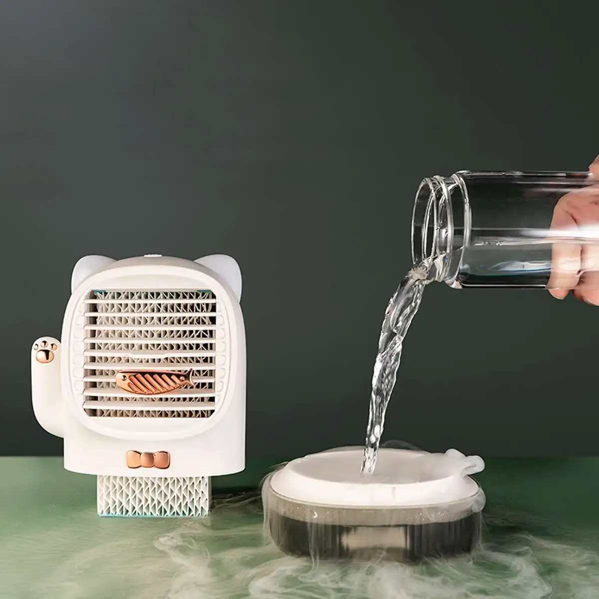 USB Mini Portable Lucky Cat Air Conditioner Humidifier Purifier UV Atmosphere Night Light Desktop Air Cooler Fan For Office Home
USB Mini Portable Lucky Cat Air Conditioner Humidifier Purifier UV Atmosphere Night Light Desktop Air Cooler Fan For Office Home