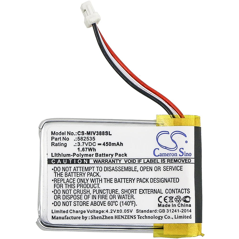 Cameron Sino 450mAh Battery for Abee M3, V31, V35, V51, For HP F210, F300, F310, F520, F520G, For Mio Mivue 388 ; Whistler WP7
Cameron Sino 450mAh Battery for Abee M3, V31, V35, V51, For HP F210, F300, F310, F520, F520G, For Mio Mivue 388 ; Whistler WP7