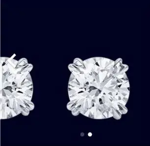 Custom Order for PT950 0.25ct 4mm Round Cut Double Claw Prong Moissanite Earrings | Украшения и аксессуары