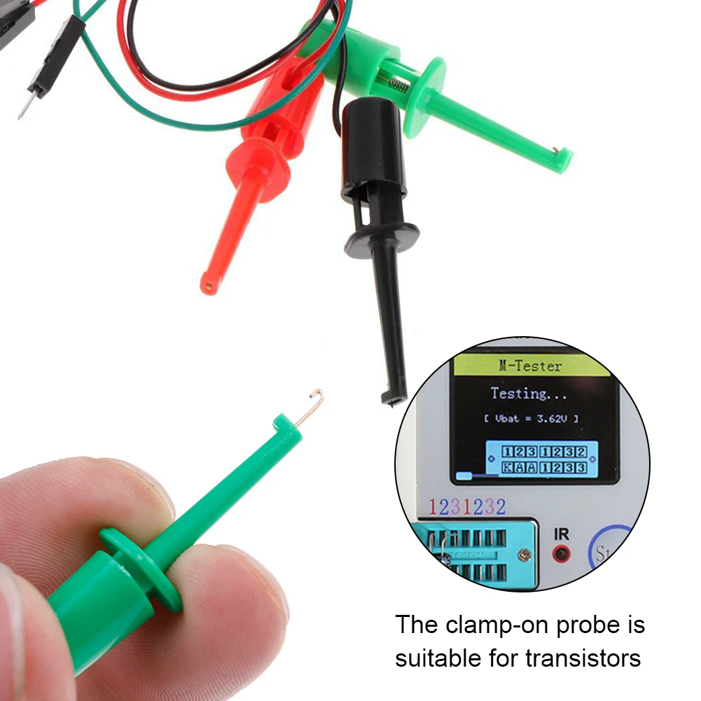 

3 шт. Dupont линейный транзистор, крюк для проверки, крюк-зажим, испытательное оборудование, крюк типа, тестовые щупы, измерительные приборы