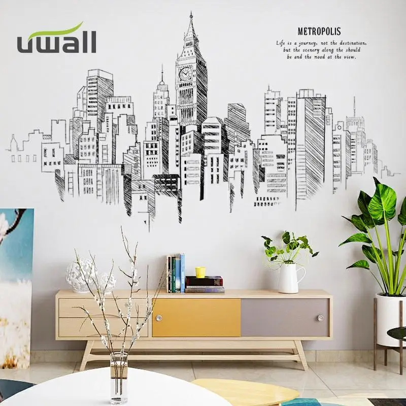 Creative Simple Modern City Wall Stickers Living Room Decor Self-Adhesive Stickers TV Sofa Background Wall Decor Home Decoration
Creative Simple Modern City Wall Stickers Living Room Decor Self-Adhesive Stickers TV Sofa Background Wall Decor Home Decoration