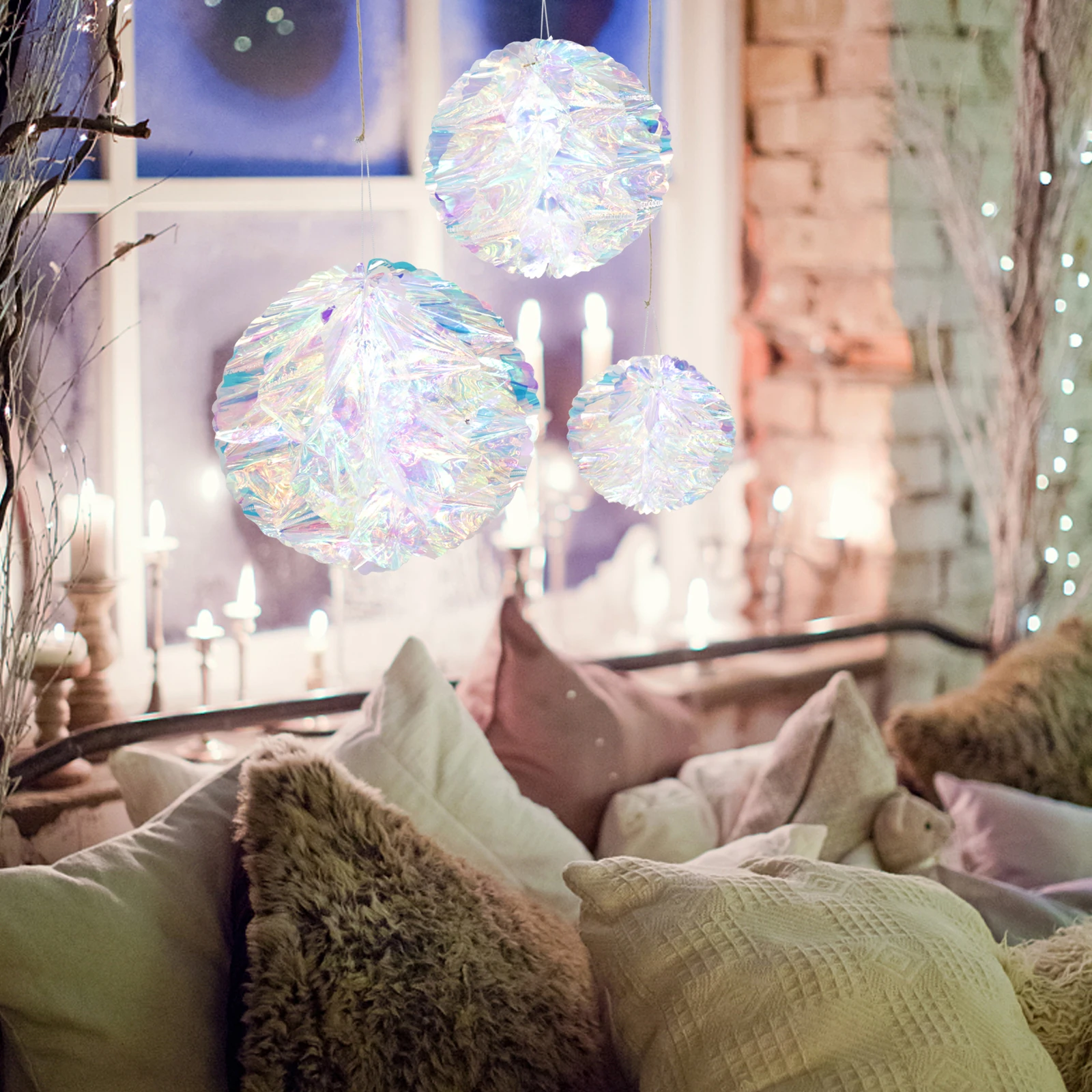 Wedding Party Decoration Paper Flower Ball Rainbow Film Star Snowflake Iridescent Colorful Artificial Gradient Plastic Honeycomb
Wedding Party Decoration Paper Flower Ball Rainbow Film Star Snowflake Iridescent Colorful Artificial Gradient Plastic Honeycomb
