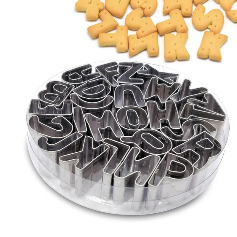 Stainless Steel Alphabet Letter Cookie Cutters Mold Biscuit Cutter Set Cake Decorating Moulds Fondant Cutter Set
Stainless Steel Alphabet Letter Cookie Cutters Mold Biscuit Cutter Set Cake Decorating Moulds Fondant Cutter Set