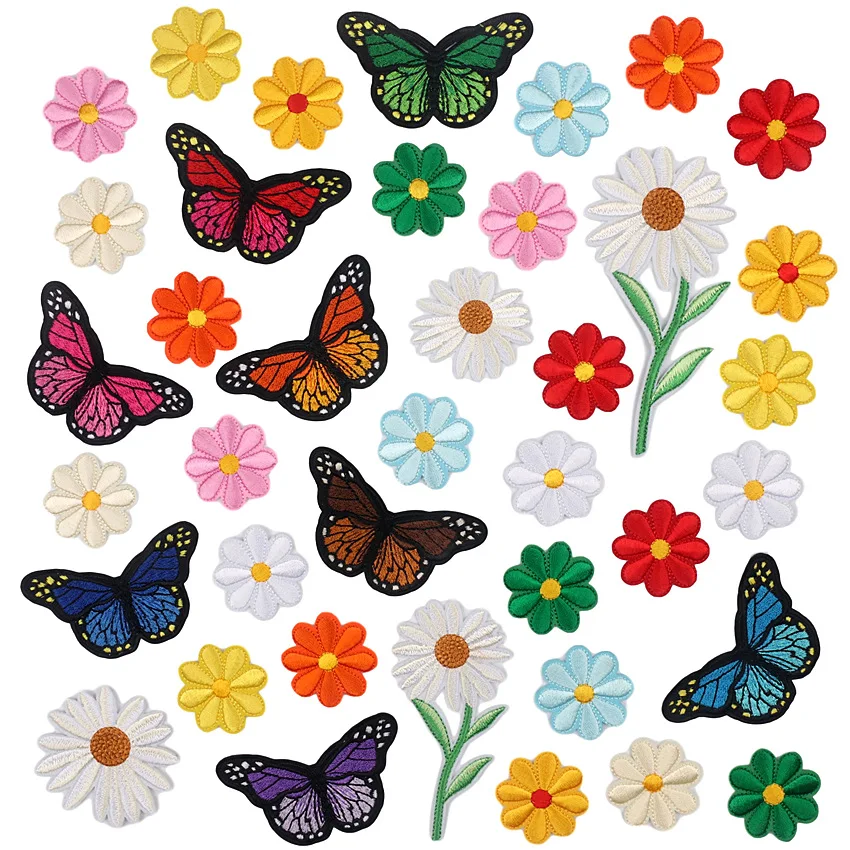 39pcs Butterfly Rose Embroidery Patches Cloth Stickers Iron on Patch Badge for DIY Clothing Bags Sewing Decoration
39pcs Butterfly Rose Embroidery Patches Cloth Stickers Iron on Patch Badge for DIY Clothing Bags Sewing Decoration
