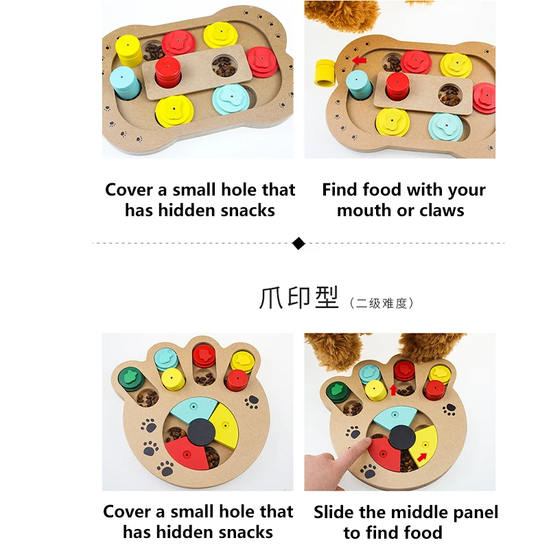 Pet Educational Feeding Toy Natural Food Treated Wooden Paw Shape IQ Toys Educational Feeding Game Paw Puzzle Plate Playing Toy
Pet Educational Feeding Toy Natural Food Treated Wooden Paw Shape IQ Toys Educational Feeding Game Paw Puzzle Plate Playing Toy