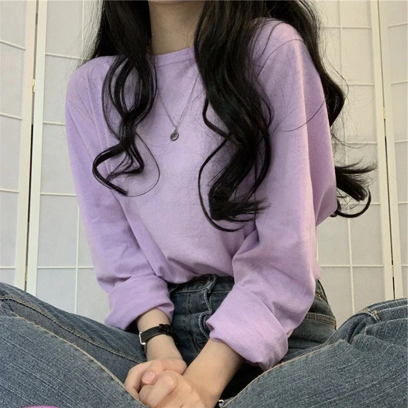 Women's T-shirts harajuku woman tshirts t shirt 2020 New Solid Color Long-Sleeved T-shirt Women's Loose Tops woman tshirts
Women's T-shirts harajuku woman tshirts t shirt 2020 New Solid Color Long-Sleeved T-shirt Women's Loose Tops woman tshirts
