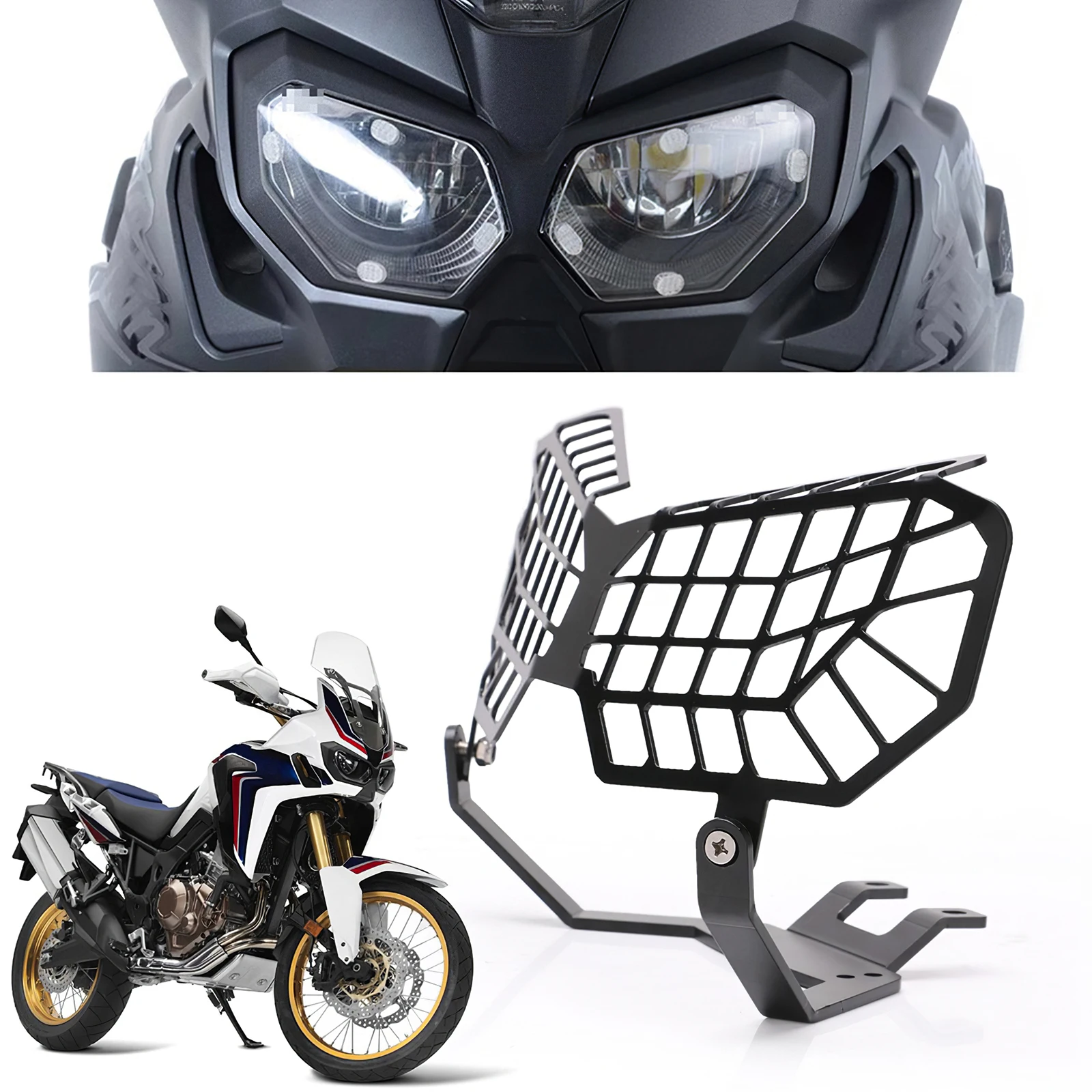 Motorcycle Accessories Headlight Grille Guard Protector Headlight Guard with High Light Transmittance for Honda CRF1000L 16-17
Motorcycle Accessories Headlight Grille Guard Protector Headlight Guard with High Light Transmittance for Honda CRF1000L 16-17