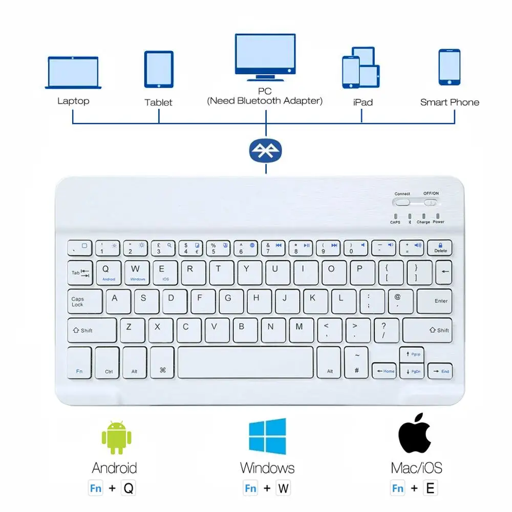 10-дюймовая Bluetooth-клавиатура для iPad планшета Android IOS русский английский