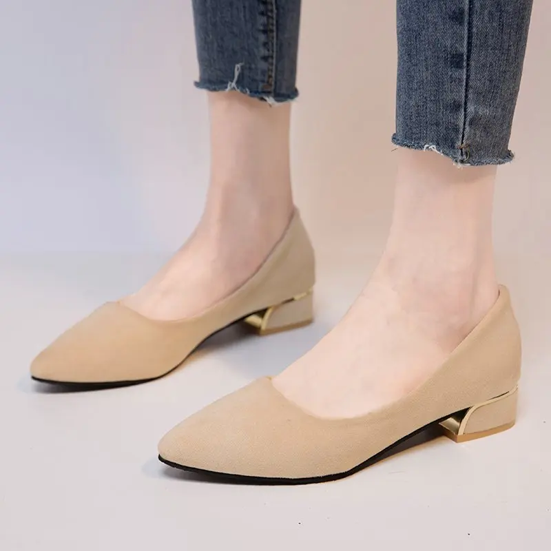 2020 New Fashion High Heels Shallow Mouth Single Shoes Pointed Toe Thick Heel Suede Women High Heels Flat Shoes
2020 New Fashion High Heels Shallow Mouth Single Shoes Pointed Toe Thick Heel Suede Women High Heels Flat Shoes