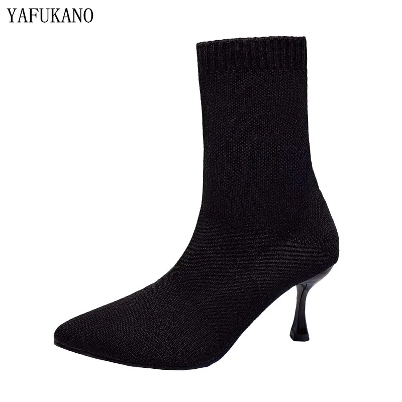 Sexy Sock Boots Knitting Stretch Boots High Heels For Women Fashion Shoes 2020 Spring Autumn Ankle Boots Booties Female
Sexy Sock Boots Knitting Stretch Boots High Heels For Women Fashion Shoes 2020 Spring Autumn Ankle Boots Booties Female