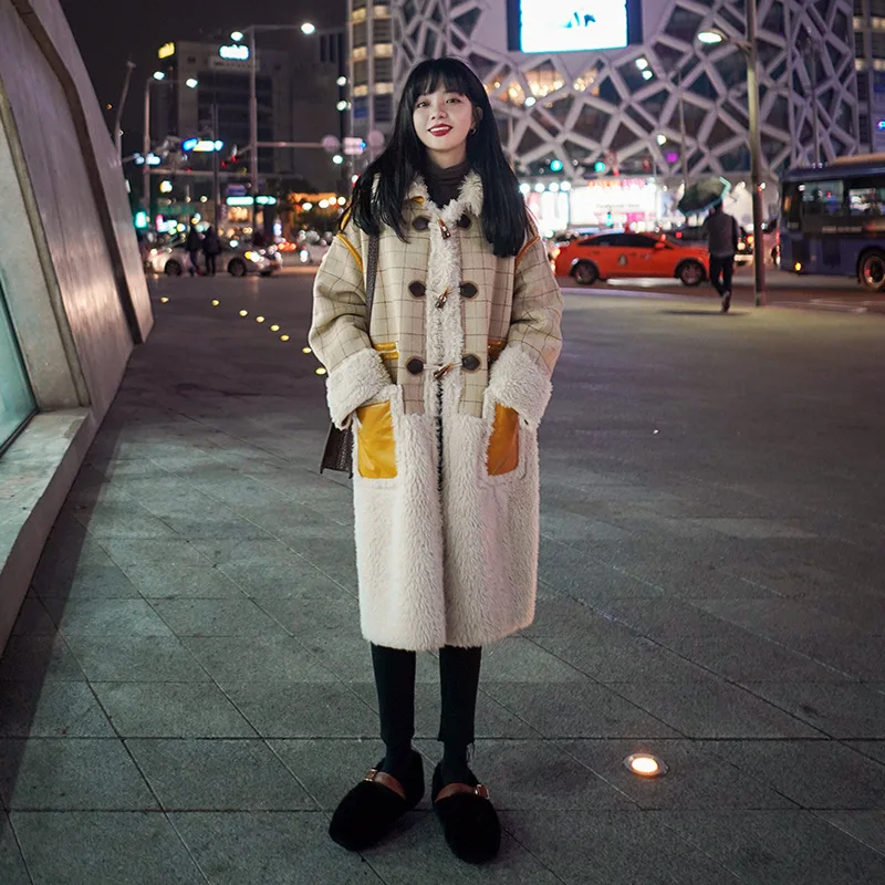 Женское шерстяное пальто в клетку, длинное шерстяное пальто на пуговицах с роговыми пуговицами и длинным рукавом, винтажная парка с лацкана...
Женское шерстяное пальто в клетку, длинное шерстяное пальто на пуговицах с роговыми пуговицами и длинным рукавом, винтажная парка с лацкана...