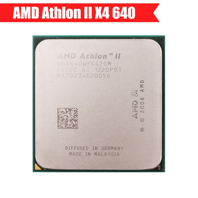 

AMD Athlon II X4 640 Processor 3.0 GHz TDP 95W Socket AM3 Quad-Core Desktop CPU Compatible with 780G/880G Series Motherboard