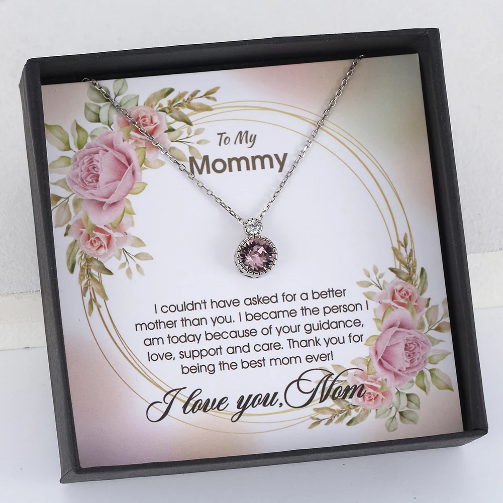 Effie Queen To My Mommy Gift Austrian Crystal Necklace for Mother on Birthday Christmas Mother's Day Thanksgiving Day HSWN04
Effie Queen To My Mommy Gift Austrian Crystal Necklace for Mother on Birthday Christmas Mother's Day Thanksgiving Day HSWN04