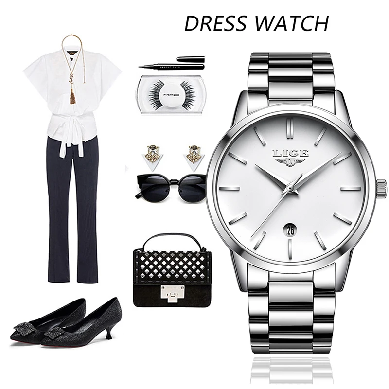 LIGE 2019 New Fashion Silver Watch Women Watches Ladies Creative Steel Women Bracelet Watches Female Gift Clock Relogio Feminino
LIGE 2019 New Fashion Silver Watch Women Watches Ladies Creative Steel Women Bracelet Watches Female Gift Clock Relogio Feminino