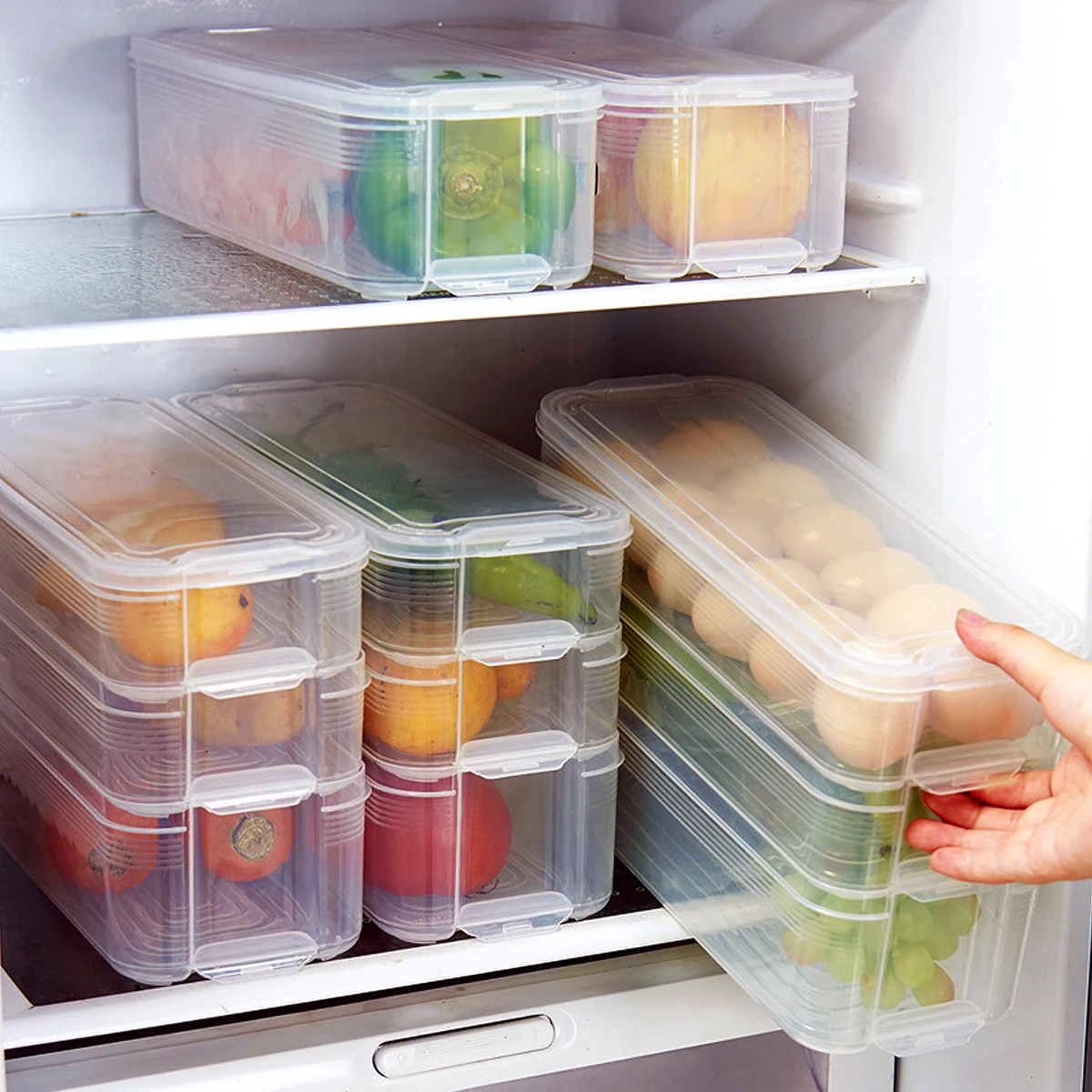 Refrigerator Food Multi-layer Storage Box Refrigerated Storage Box Egg Dumpling Box Grains Goods Food Storage Box with Lids
Refrigerator Food Multi-layer Storage Box Refrigerated Storage Box Egg Dumpling Box Grains Goods Food Storage Box with Lids