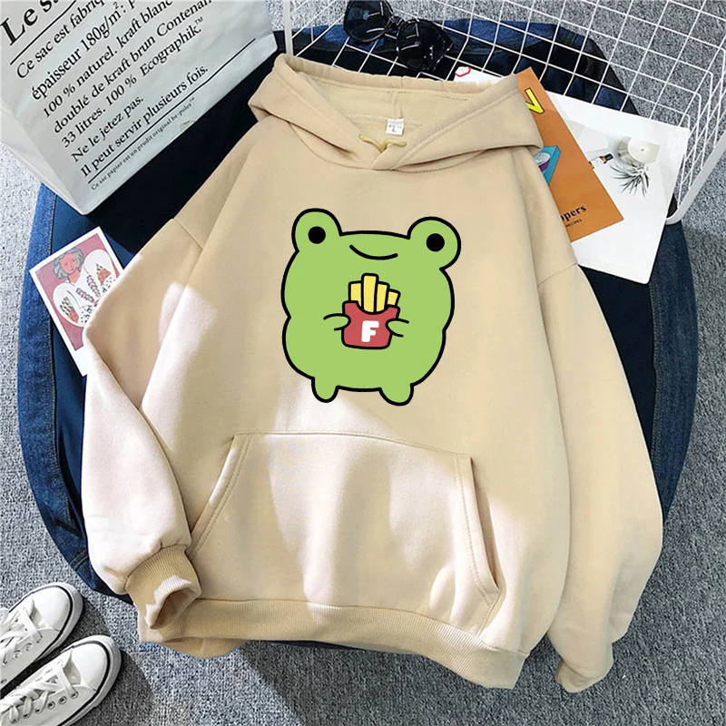 Frog Fries Loose Oversized Hoodie Basic Print Pullovers Commute Tops Autumn Winter Women Casual Sweatshirt Fashion Hoodies
Frog Fries Loose Oversized Hoodie Basic Print Pullovers Commute Tops Autumn Winter Women Casual Sweatshirt Fashion Hoodies